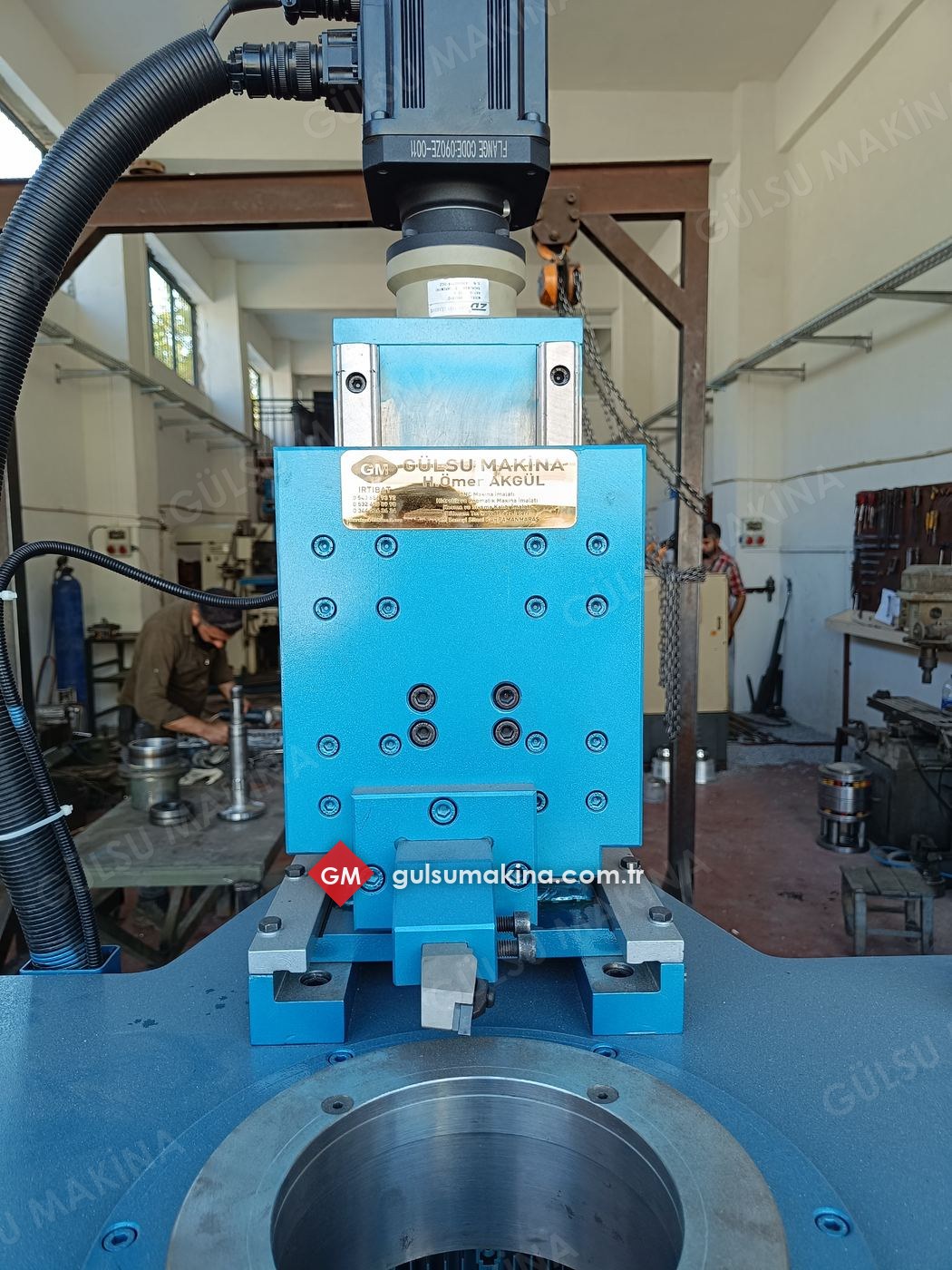 Servo motorlu sıvama kafası yakın çekim